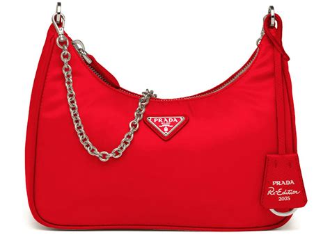 red prada bag with chain|Prada nylon shoulder bag price.